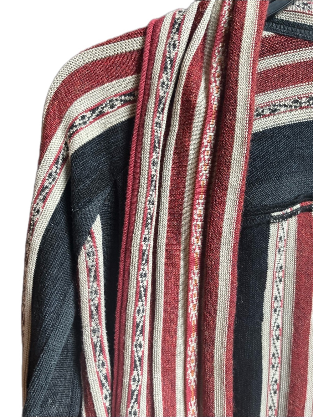 Peruvian Connection Luxury Artisanal Open Front Cardigan Sweater Duster Large - Picture 4 of 9